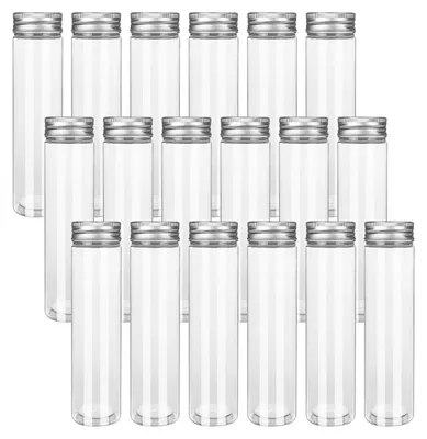 Reagenzgläser 50 ml, 18 Stück, transparent mit Schraubdeckel