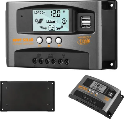 Produktbild von Solar Laderegler 100A MPPT Solar Panel Controller Regler Daul USB Regler 12V/24V Solarladeregler