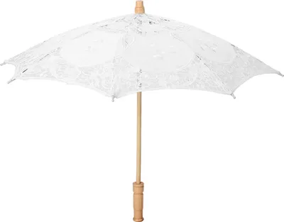 Obrázok produktu pre Ručne vyrobené čipky Kvetinové výšivky Parasol Svadobné nevesty Fotografia Dáždnik biela L
