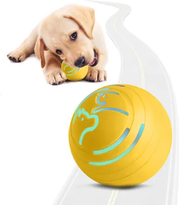 Produktbild von Interaktiver vibrierender Hundeball mit buntem Licht, 4 Betriebsmodi, bewegt sich von selbst, um Hunde zu beschaeftigen, sicherer, langlebiger 2,2-Zoll-Spielball aus TPU, automatisch schuettelnd, eingebauter wiederaufladbarer Akku
