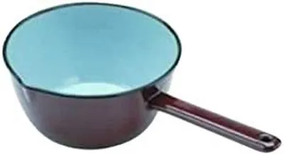 Zdjęcie produktu dla Rondel z wylewką - Stożkowy - 18 cm - Emaliowana stal - Brązowy - 1,8 l - Indukcja