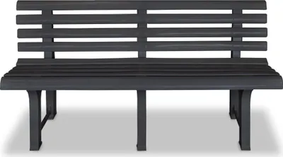 Produktbild von vidaXL Gartenbank 145,5 cm Kunststoff Anthrazit