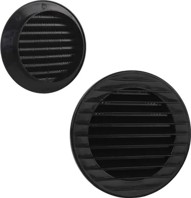Obrázok produktu pre Ventilačná mriežka, sieťka proti hmyzu, plastová mriežka, odťahová mriežka, ventilačná mriežka, čierna, Ø 90 mm