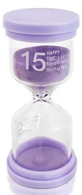 Productafbeelding van Zandloper - 15 minuten timer - Timer voor kinderen - 1 stuk