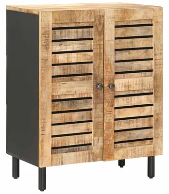 Image de vidaXL - Meubles de rangement, 60 x 33 x 75 cm, en bois massif de mangue, finition naturelle