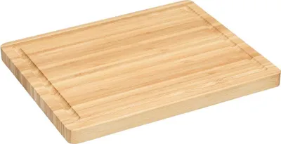 Produktbild von Schneidebrett "Bamboo" Rechteck - Hochwertiges Bambusholz Schneidbrett mit Saftrille - robust und messerschonend - Natur