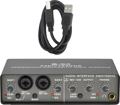 Produktbild von Audio-Interface, 24bit/192KHz Qualität, Dual-Channel-Eingang, Q24