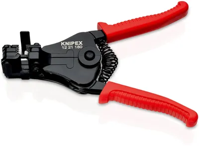Imagen del producto de Alicates pelacables Knipex, longitud 180 mm, para cables de 0,5-0,75 / 1,0 / 1,5 / 2,5 / 4,0 / 6,0 mm², color . Modelo: 12 21 180 SB