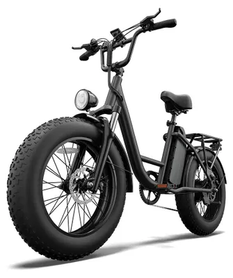 Image de Vélo électrique - E20PRO - 48 V - Batterie lithium-ion 15,6 Ah - Moteur sans balais - Pneus "fatbike" 50,8 x 10,2 cm - Modèle biplace - Noir