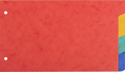 Image de Exacompta 10x Intercalaires pour fiches 225g/m2 4 pos 125x200mm assort 704E
