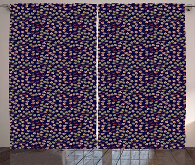 Produktbild von ABAKUHAUS Herbst Rustikaler Gardine, Bunte Laubblätter, Schlafzimmer Kräuselband Vorhang mit Schlaufen und Haken, 280 x 225 cm, Mehrfarbig