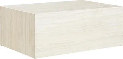 Produktbild von SalesFever Couchtisch in Travertin-Optik | 90 x 60 cm | rechteckig | MDF mit Melaminfolie | B 90 x T 60 x H 35 cm | beige