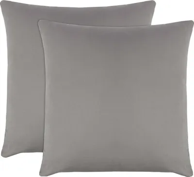 Produktbild von 2er Set Feinjersey Kopfkissenbezüge 100% Baumwolle, 80x80 cm, taupe
