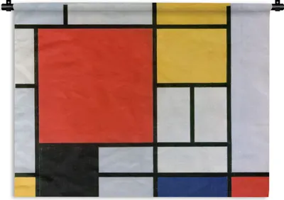 Produktbild von MuchoWow® Wandteppich Wandbehang Kunst - Mondrian - Alte Meister 150x112.50 cm Tapisserie Dekoration Wandtuch - Wanddecke - Wandteppiche