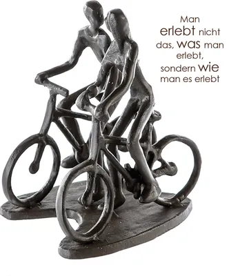 Zdjęcie produktu dla Gilde Skulptur, Paar, "Rad Tour", Fahrradmotiv, Paarmotiv, Eisen, braun, VE 1, L. 10 cm, B. 12 cm, H. 13 cm 74781 4001250747819