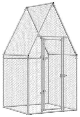 Obrázek produktu pro vidaXL Klec pro kuřata stříbrná 100x100x190 cm Pozinkovaná ocel