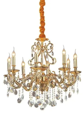 Productafbeelding van Ideal Lux GIOCONDA SP8, 8 lampen, E14 fitting, IP20, goudkleurig