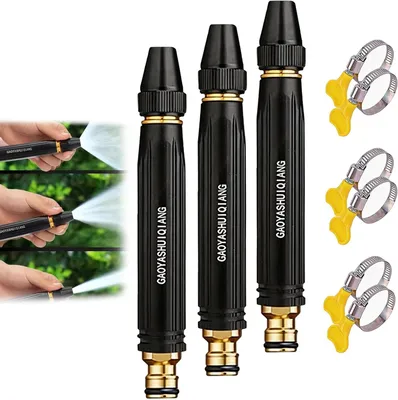 Produktbild von Hochdruck-Bewässerungsdüse für Gartenschläuche. Robuster, verstellbarer Handsprühaufsatz. Hochdruckdüse für Gartenschläuche. Gartenspritze. Sprühdüse.