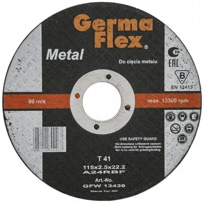 Image de GermaFlex Disque à tronçonner métal 115mm 2.5mm 10 pièces