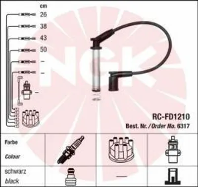 Produktbild von NGK Zündleitungssatz  6317