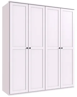 Immagine prodotto di Armadio Chalet Armadio da camera 180x58x210cm bianco 4 ante (18777)