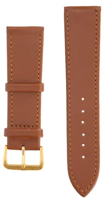 Produktbild von Uni Universal-Uhrenarmband mit Dornschließe, Kunstleder, Ersatzarmband, Zubehör, Braun, 22 mm