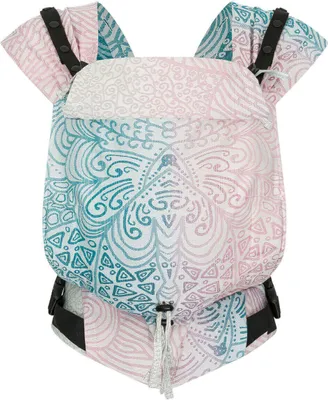 Produktbild von Hoppediz® Primeo Babytrage Jacquard Design: Jaipur creme (Bio), Größe: One Size mit Aufbewahrungsbeutel und bebilderte Bindeanleitung