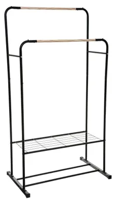 Produktbild von Kleiderständer aus Metall - Schwarz - 80 x 50 x 150 cm