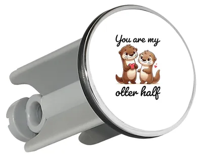 Produktbild von Huuraa Waschbeckenstöpsel You are my otter half Paar 4cm höhenverstellbar Abflussstopfen Geschenkidee