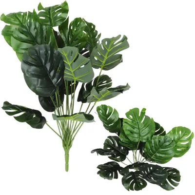 Obrázek produktu pro umělá monstera kytice listy 18 stonků 55 cm dekorace
