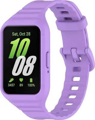 Image de Pour Samsung Galaxy Fit 3 Bracelet de montre en TPU avec boîtier intégré Bracelet de remplacement Violet