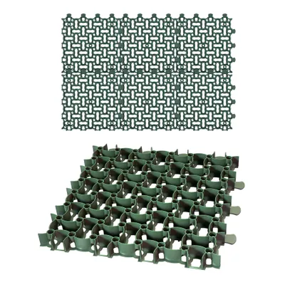 Produktbild von BigDean 6X Rasengitter Paddockplatte 50x50 cm Rasenmatten Rasenwaben Kiesgitter Parkplatzrasen 1,5 m²