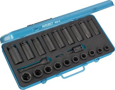 Produktbild von Kraft-Steckschlüsseleinsatz-Satz 900S, 1/2" (23-teilig, für Schlag- & Maschinenschrauber)