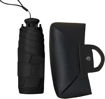 Produktbild von Winddichter Reisparaplu - Kleiner tragbarer Schirm - Schutz gegen hohe Temperaturen - Ideal für Outdoor-Aktivitäten wie Wandern, Camping und Konzerte