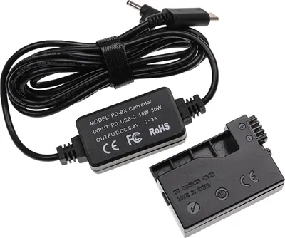 Produktbild von vhbw USB Netzteil kompatibel mit Canon EOS 600D, Kiss X6, 650D, 700D, Kiss X5, 550D, Kiss X4 Kamera, Digitalkamera + DC Kuppler (Ersatz für DR-E8), 2m