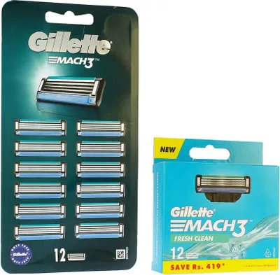 Produktbild von GILLETTE Mach3 Herrenrasierer Ersatzklingen 1 Packung - 12 Stück.