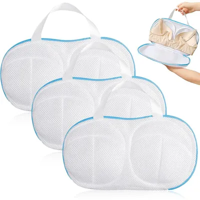 Produktbild von Wäschenetz für BHs - Mit Reißverschluss - 3er Set für die Waschmaschine - 27 x 17 cm