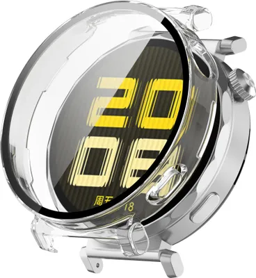 Produktbild von Strap-it Hard PC-Schutzhülle - Hülle mit Glasbildschirmschutz passend für Huawei Watch GT 5 Pro - 42mm (transparent)