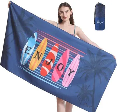Produktbild von Famanu Strandhandtuch XXL ultraleicht und schnelltrocknend - Ideal für Reisen, Sport und Outdoor