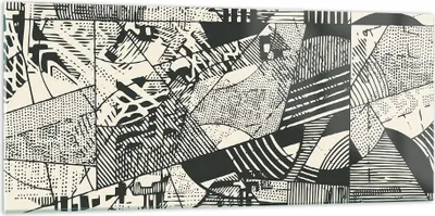 Produktbild von Bilder auf glas - Einteilig - Abstraktion Vintage Schwarz - 120x50cm - Glasbilder - Wandbilder - Bilder - Wanddekoration aus Glas - Glas Bilder - Wandbild auf Glas - GAB120x50-5052