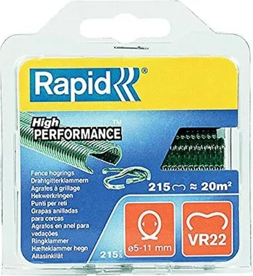 Immagine prodotto di VR22 Rapid Agraf Fencing Staples - Green Plastic Coated - 215 Staples