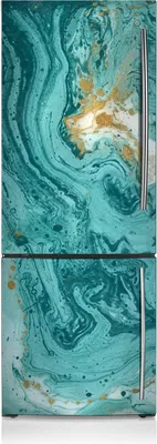 Produktbild von Kühlschrankmagne Kühlschrank Magnetfolie Dekoration 60x190 cm - Marmorürkis.