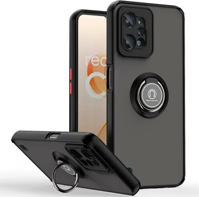 Produktbild von Realme C31 Hülle, Ring Halter Ständer Matte Transluzent TPU Rahmen Stoßfest Schutzhülle für Realme C31