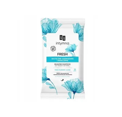 Produktbild von AA Intymna, Chusteczki do higieny intymnej Fresh, 15 sztuk