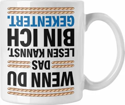 Produktbild von Trendation - Lustiges Segler Segelboot Gekentert Tasse mit Spruch Kaffeetasse für Segler als Geschenkidee (Weiß)
