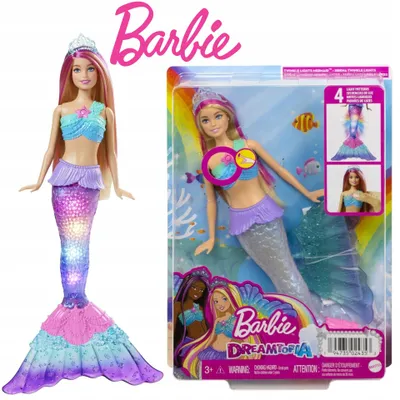 Produktbild von Barbie Dreamtopia Meerjungfrau Puppe mit Lichtern HDJ36