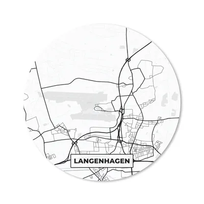 Produktbild von MuchoWow® Mauspad Mousepad Stadtplan - Karte - Langenhagen - Karte 20x20 cm - Mousepads - Maus Mat - Pad - Mausunterlage - Schreibtischmatte
