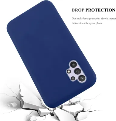 Produktbild von Cadorabo Hülle für Samsung Galaxy A32 5G Schutzhülle in Blau Handyhülle TPU Silikon Etui Case Cover