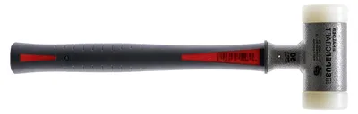 Produktbild von Rückschlagfreier Schonhammer aus Nylon in Weiß, 40 mm Kopf