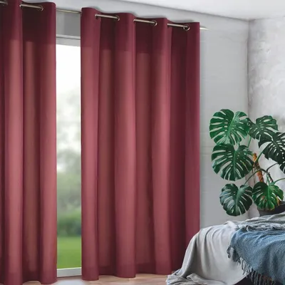 Verdunkelnder Vorhang mit Ösen, Mauve, ca. 240x135 cm